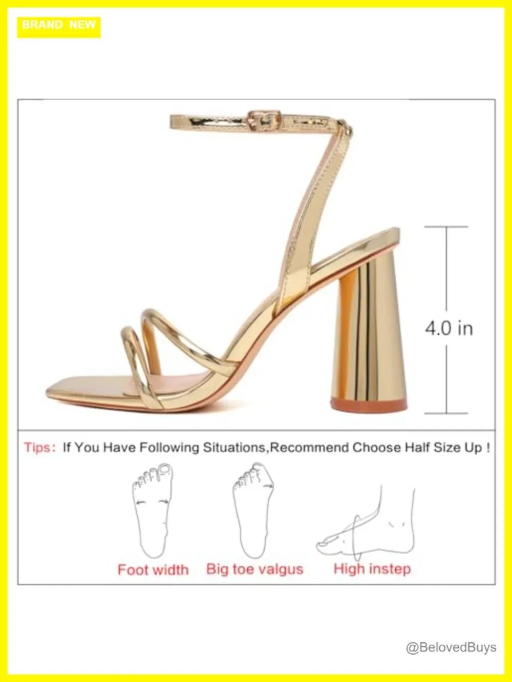 Women's Block Heel Strappy Sandals Square Open Toe PU Ankle Strap Party Shoes